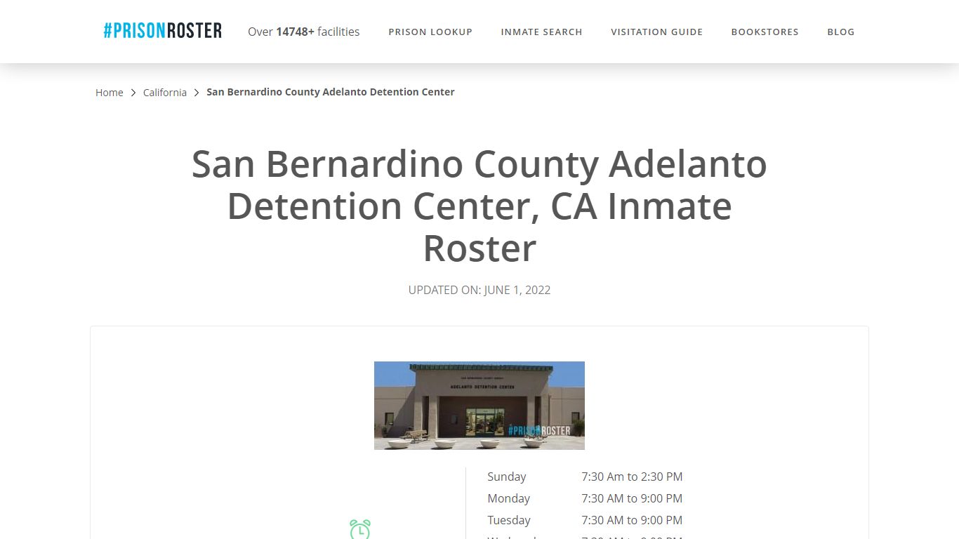 San Bernardino County Adelanto Detention ... - Inmate Locator
